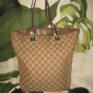 ❤️Authentic GUCCI GG Canvas Shopper Bag Purse